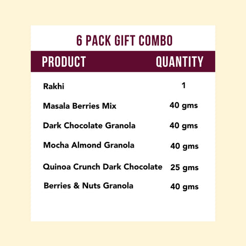 SnacQ Rakhi Gift Box (5 Products + Rakhi)