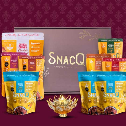 SnacQ Premium Diwali Gift Box  (10 Items)