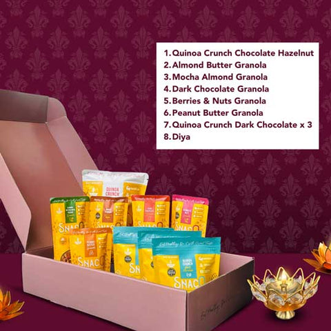 SnacQ Premium Diwali Gift Box  (10 Items)