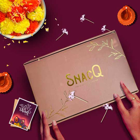 SnacQ Premium Diwali Gift Box  (10 Items)