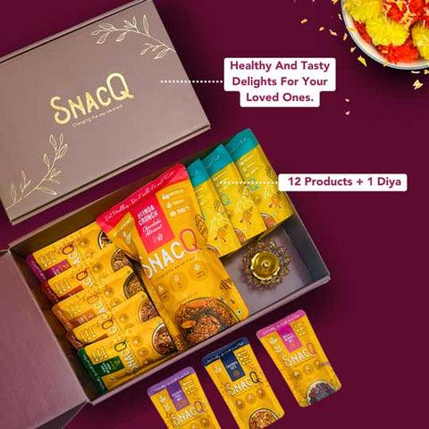 SnacQ Premium Diwali Gift Box (13 Items)