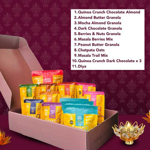 SnacQ Premium Diwali Gift Box (13 Items)