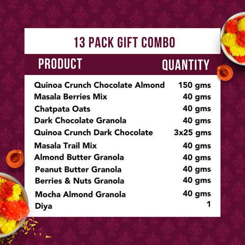 SnacQ Premium Diwali Gift Box (13 Items)