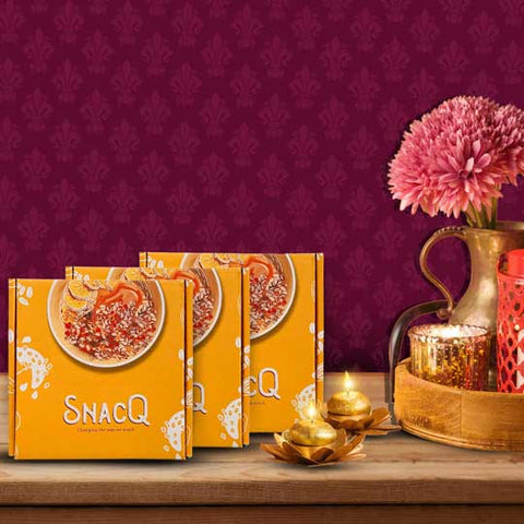 SnacQ Diwali Gift Box (5 Products + Diya)